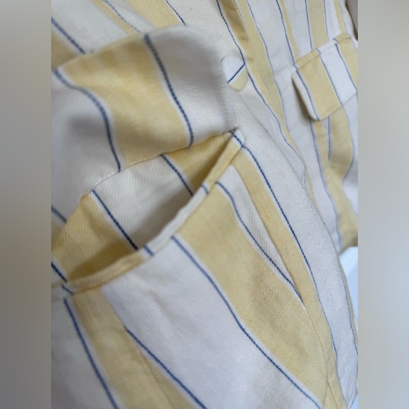 Stripped NEW FRAME 100% Linen Stripe Blazer size 0 - Picture 13 of 17